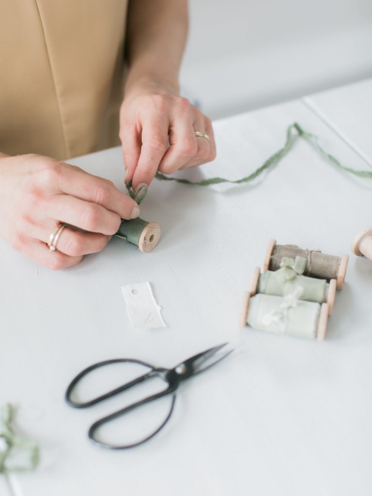 La Lettre Lint atelier handgemaakte zijden linten hand dyed silk ribbon