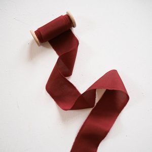 Webshop Zijden Linten Silk Ribbon La Lettre Kalligrafie Red Velvet