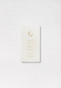 Menukaart Menu La Lettre Collection Monogramme Semi-Custom huwelijks bruiloft trouw uitnodigingen wedding invites